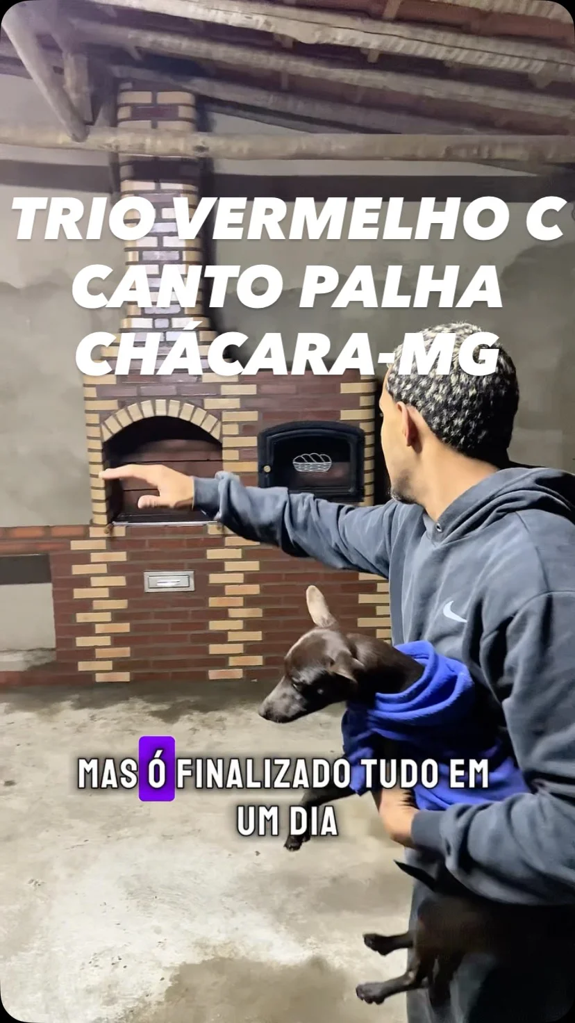 Churrasqueira em Tijolo Boleado com Bancada RJ