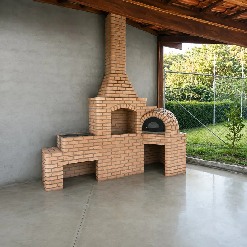 Churrasqueira palha com forno pizza iglu e fogão a lenha na Baixada